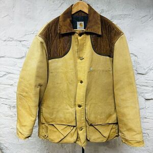 CARHARTT Large USA Made Button Blanket Liner Hunting Canvas Duck Jacket Vintage